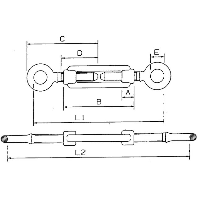 Tendeur Galva 2 Boucles 6 MM référence fournisseur 1865656
